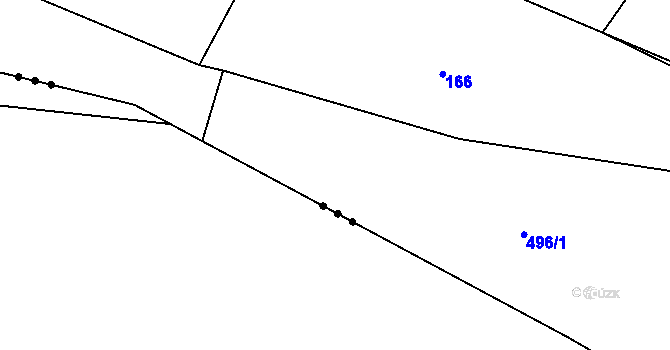 Parcela st. 499/2 v KÚ Pohnánec, Katastrální mapa