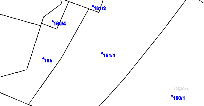 Parcela st. 161/1 v KÚ Pohnánec, Katastrální mapa