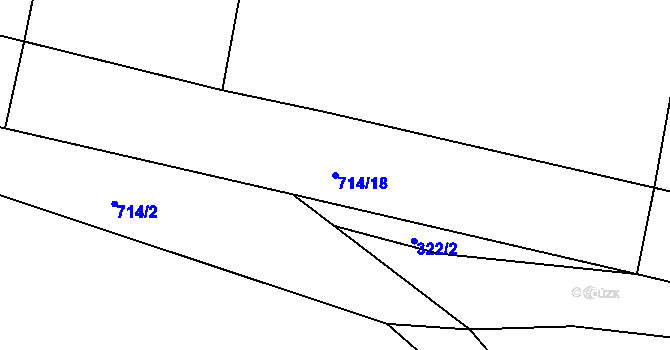 Parcela st. 714/18 v KÚ Pohnání, Katastrální mapa