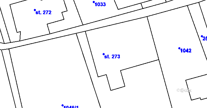 Parcela st. 273 v KÚ Pohodlí, Katastrální mapa