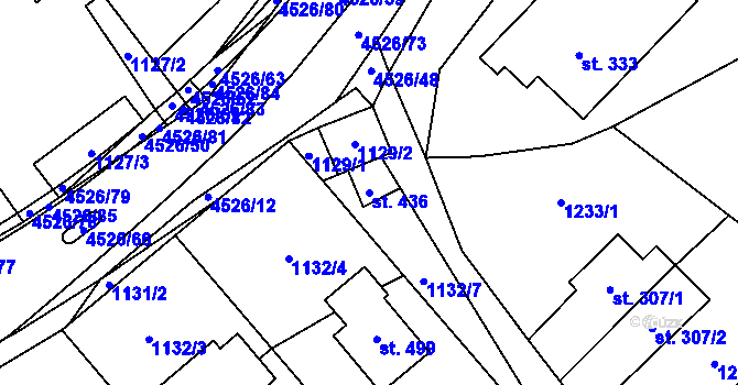 Parcela st. 436 v KÚ Pohodlí, Katastrální mapa