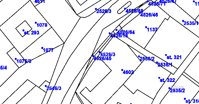 Parcela st. 4526/3 v KÚ Pohodlí, Katastrální mapa