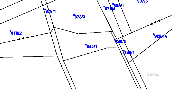 Parcela st. 842/1 v KÚ Pohodlí, Katastrální mapa