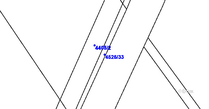 Parcela st. 4526/33 v KÚ Pohodlí, Katastrální mapa