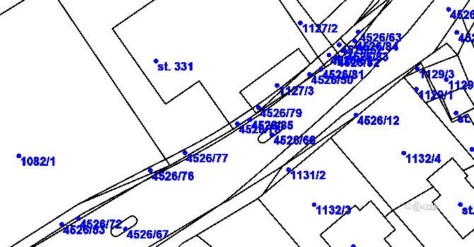 Parcela st. 4526/78 v KÚ Pohodlí, Katastrální mapa