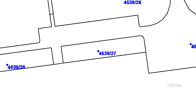 Parcela st. 4539/27 v KÚ Pohodlí, Katastrální mapa