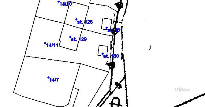Parcela st. 130 v KÚ Pivonice u Pohorské Vsi, Katastrální mapa