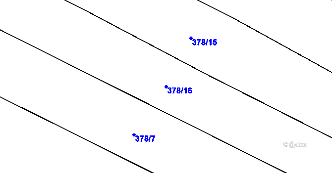 Parcela st. 378/16 v KÚ Pohoř, Katastrální mapa