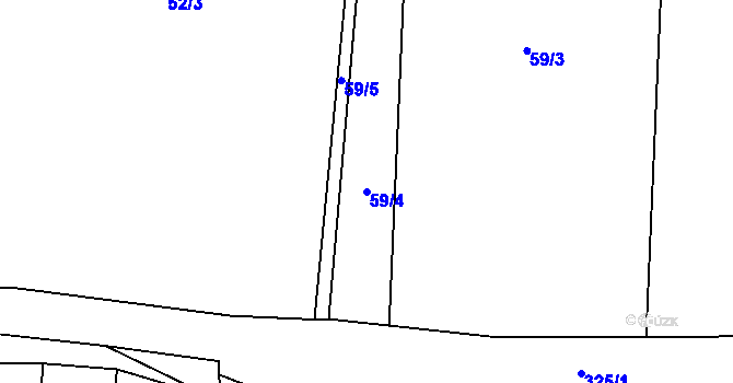 Parcela st. 59/4 v KÚ Maškovice, Katastrální mapa
