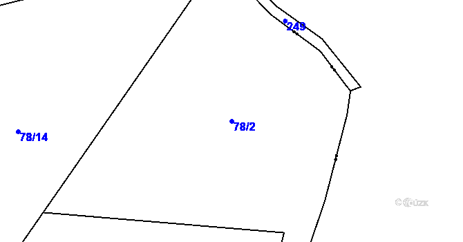 Parcela st. 78/2 v KÚ Maškovice, Katastrální mapa