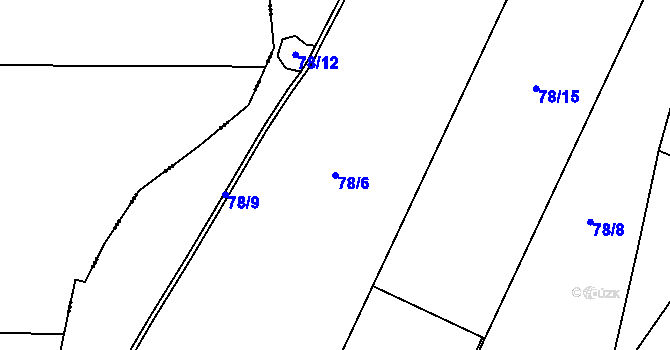 Parcela st. 78/6 v KÚ Maškovice, Katastrální mapa