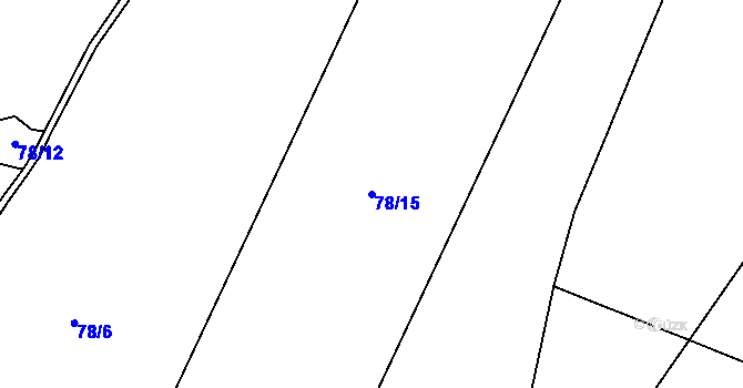 Parcela st. 78/15 v KÚ Maškovice, Katastrální mapa