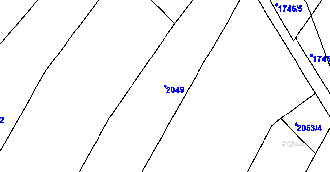 Parcela st. 2049 v KÚ Pohořelice nad Jihlavou, Katastrální mapa