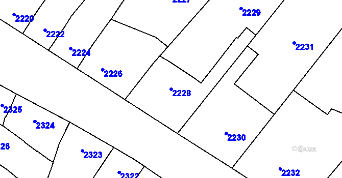 Parcela st. 2228 v KÚ Pohořelice nad Jihlavou, Katastrální mapa