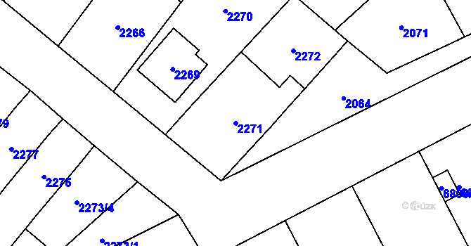 Parcela st. 2271 v KÚ Pohořelice nad Jihlavou, Katastrální mapa