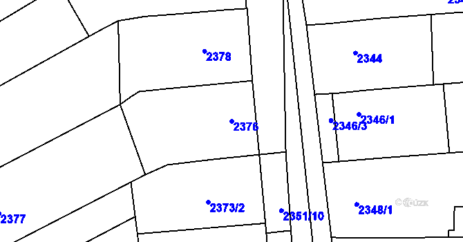 Parcela st. 2376 v KÚ Pohořelice nad Jihlavou, Katastrální mapa