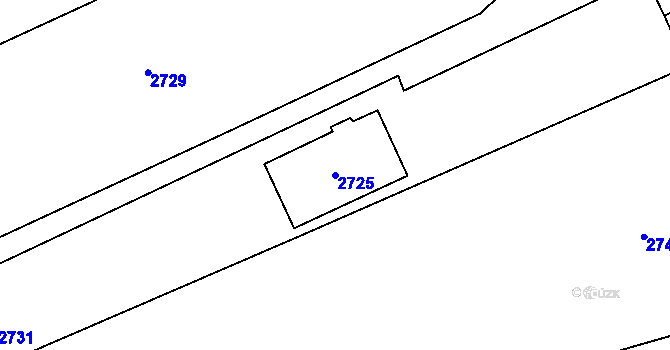 Parcela st. 2725 v KÚ Pohořelice nad Jihlavou, Katastrální mapa