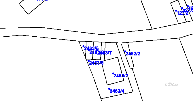 Parcela st. 2463/7 v KÚ Pohořelice nad Jihlavou, Katastrální mapa