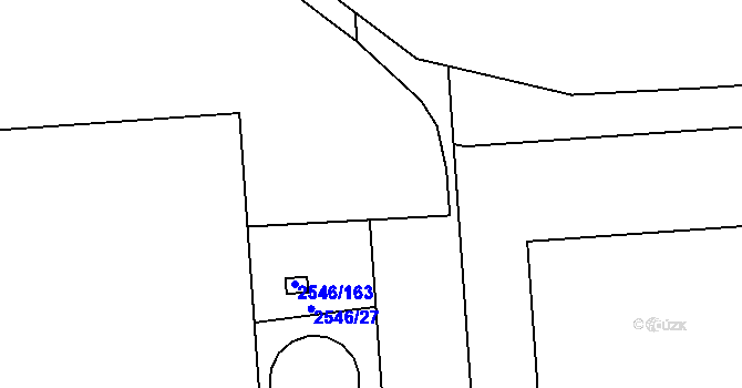 Parcela st. 2546/161 v KÚ Pohořelice nad Jihlavou, Katastrální mapa