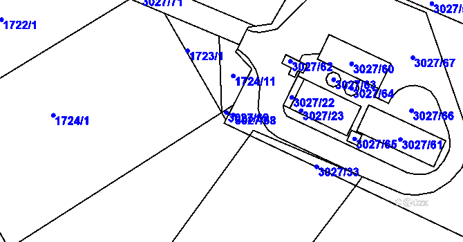 Parcela st. 3027/32 v KÚ Pohořelice nad Jihlavou, Katastrální mapa