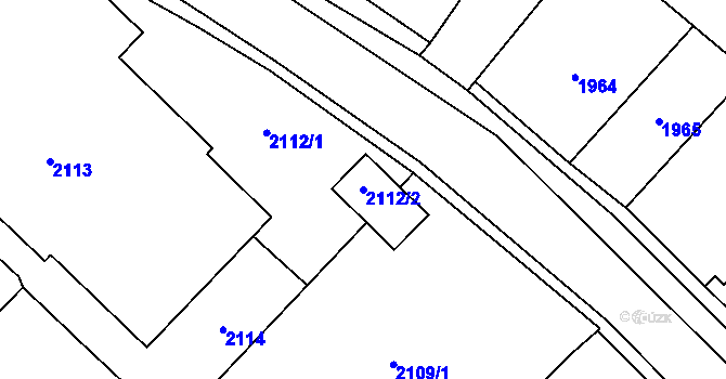 Parcela st. 2112/2 v KÚ Pohořelice nad Jihlavou, Katastrální mapa