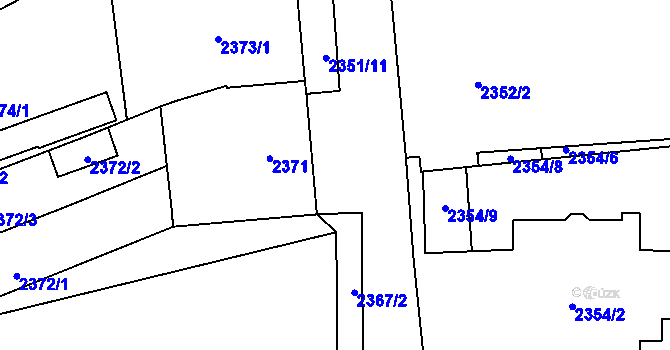 Parcela st. 2351/12 v KÚ Pohořelice nad Jihlavou, Katastrální mapa