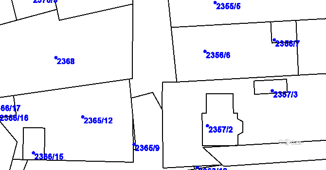 Parcela st. 2351/13 v KÚ Pohořelice nad Jihlavou, Katastrální mapa