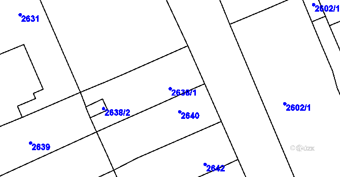 Parcela st. 2638/1 v KÚ Pohořelice nad Jihlavou, Katastrální mapa
