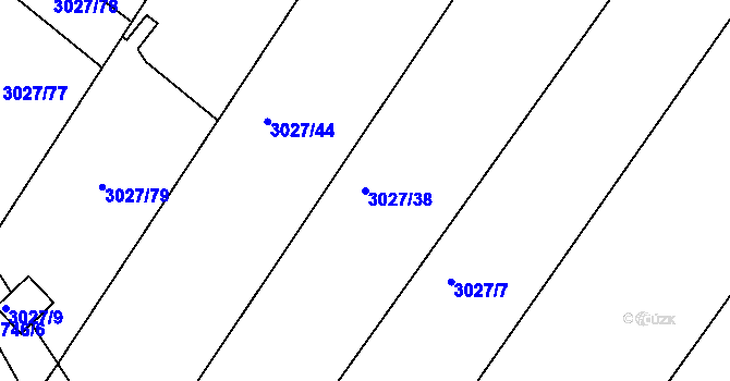 Parcela st. 3027/38 v KÚ Pohořelice nad Jihlavou, Katastrální mapa