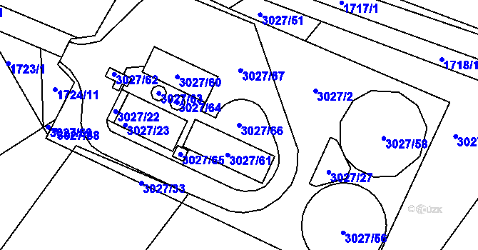 Parcela st. 3027/66 v KÚ Pohořelice nad Jihlavou, Katastrální mapa