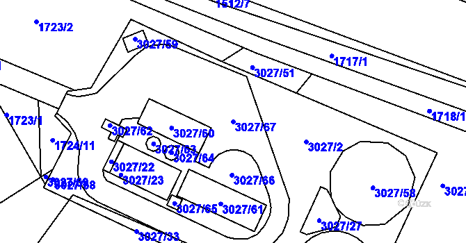 Parcela st. 3027/67 v KÚ Pohořelice nad Jihlavou, Katastrální mapa