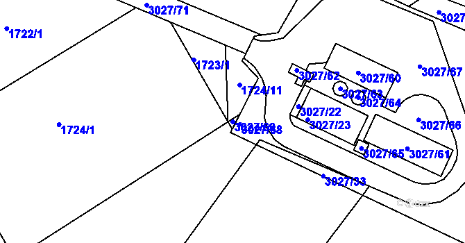 Parcela st. 3027/69 v KÚ Pohořelice nad Jihlavou, Katastrální mapa
