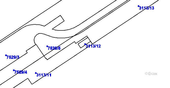 Parcela st. 3113/12 v KÚ Pohořelice nad Jihlavou, Katastrální mapa