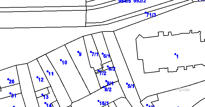 Parcela st. 6/1 v KÚ Pohořelice nad Jihlavou, Katastrální mapa