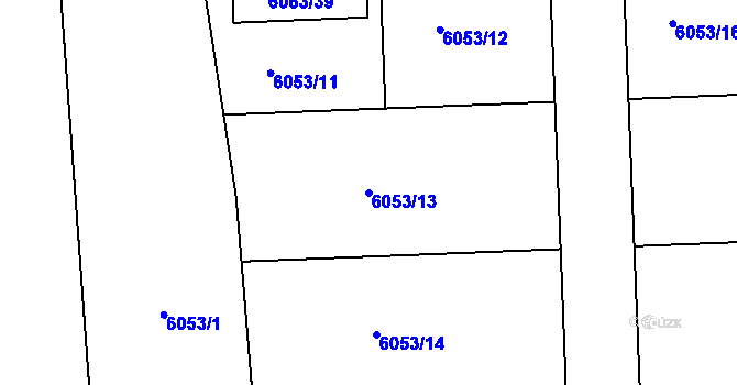 Parcela st. 6053/13 v KÚ Pohořelice nad Jihlavou, Katastrální mapa
