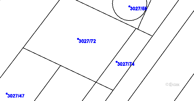 Parcela st. 3027/73 v KÚ Pohořelice nad Jihlavou, Katastrální mapa
