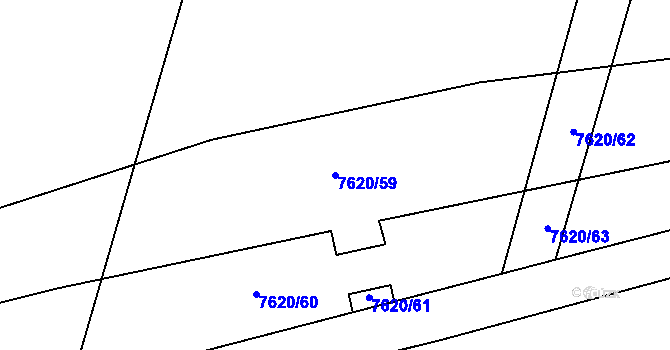 Parcela st. 7620/59 v KÚ Pohořelice nad Jihlavou, Katastrální mapa