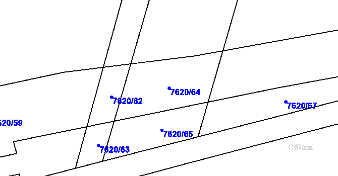 Parcela st. 7620/64 v KÚ Pohořelice nad Jihlavou, Katastrální mapa