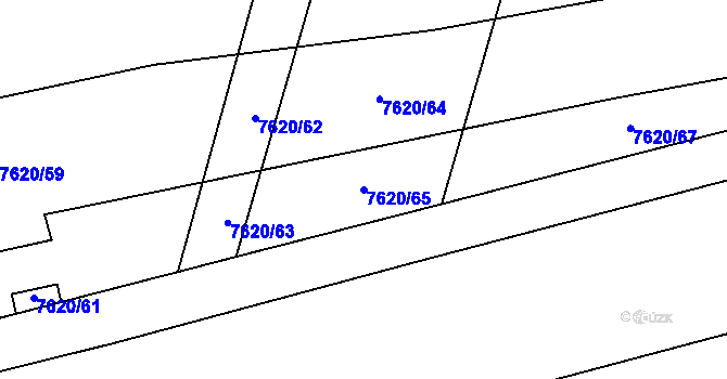 Parcela st. 7620/65 v KÚ Pohořelice nad Jihlavou, Katastrální mapa