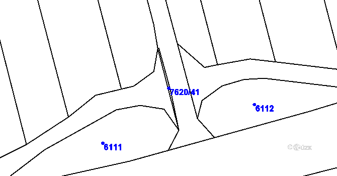 Parcela st. 7620/41 v KÚ Pohořelice nad Jihlavou, Katastrální mapa