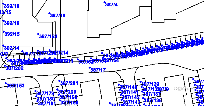 Parcela st. 387/61 v KÚ Pohořelice nad Jihlavou, Katastrální mapa