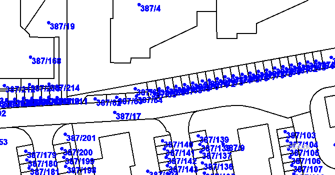Parcela st. 387/67 v KÚ Pohořelice nad Jihlavou, Katastrální mapa
