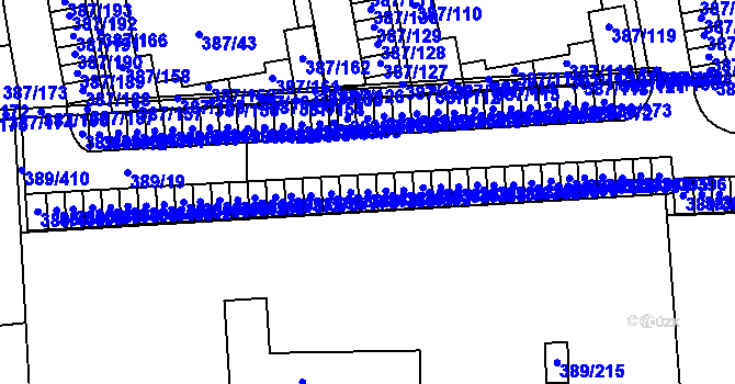 Parcela st. 389/380 v KÚ Pohořelice nad Jihlavou, Katastrální mapa