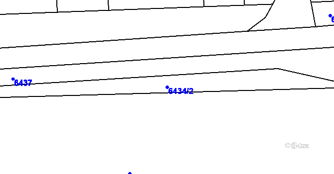 Parcela st. 6434/2 v KÚ Pohořelice nad Jihlavou, Katastrální mapa