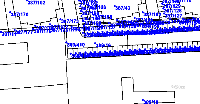 Parcela st. 389/403 v KÚ Pohořelice nad Jihlavou, Katastrální mapa