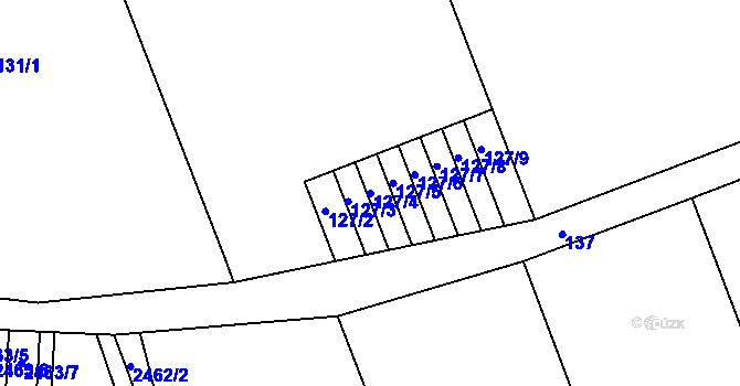 Parcela st. 127/4 v KÚ Pohořelice nad Jihlavou, Katastrální mapa