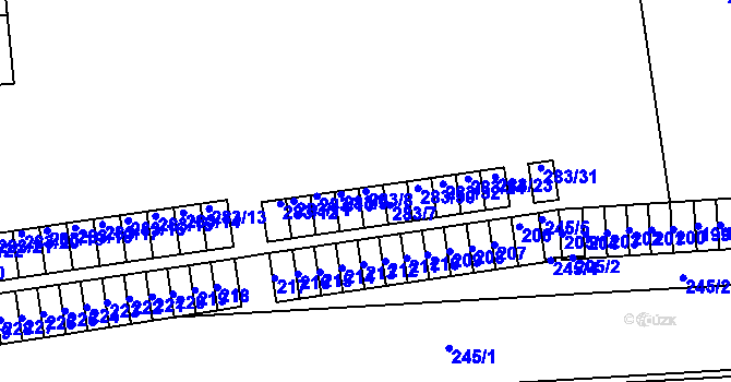 Parcela st. 283/8 v KÚ Pohořelice nad Jihlavou, Katastrální mapa