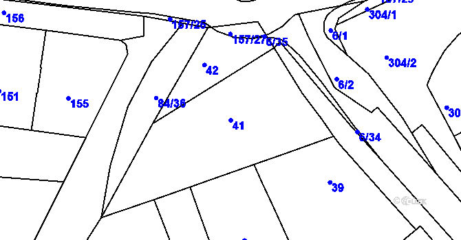 Parcela st. 41 v KÚ Pohořelice u Napajedel, Katastrální mapa