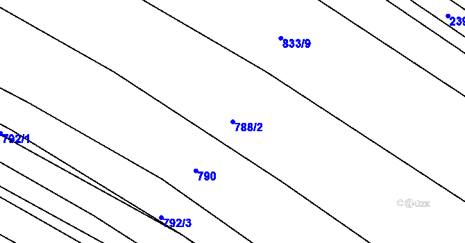 Parcela st. 788/2 v KÚ Pohořelice u Napajedel, Katastrální mapa