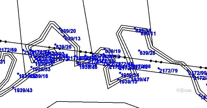 Parcela st. 639/12 v KÚ Pokojov, Katastrální mapa